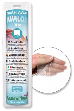 Stabilizzatore per ricamo Avalon Film Wash Away