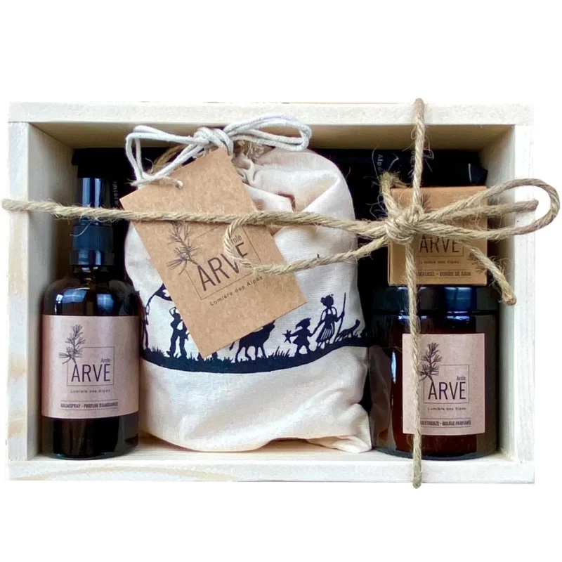 Geschenkset Spa Arve in Holzbox