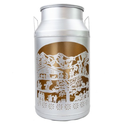 Milchkanne Laterne «Tradition» in silber