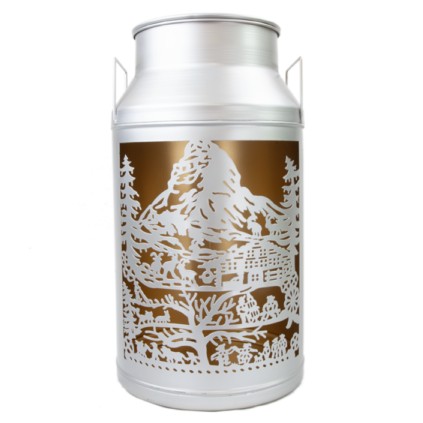 Milchkanne Laterne «Matterhorn» in silber