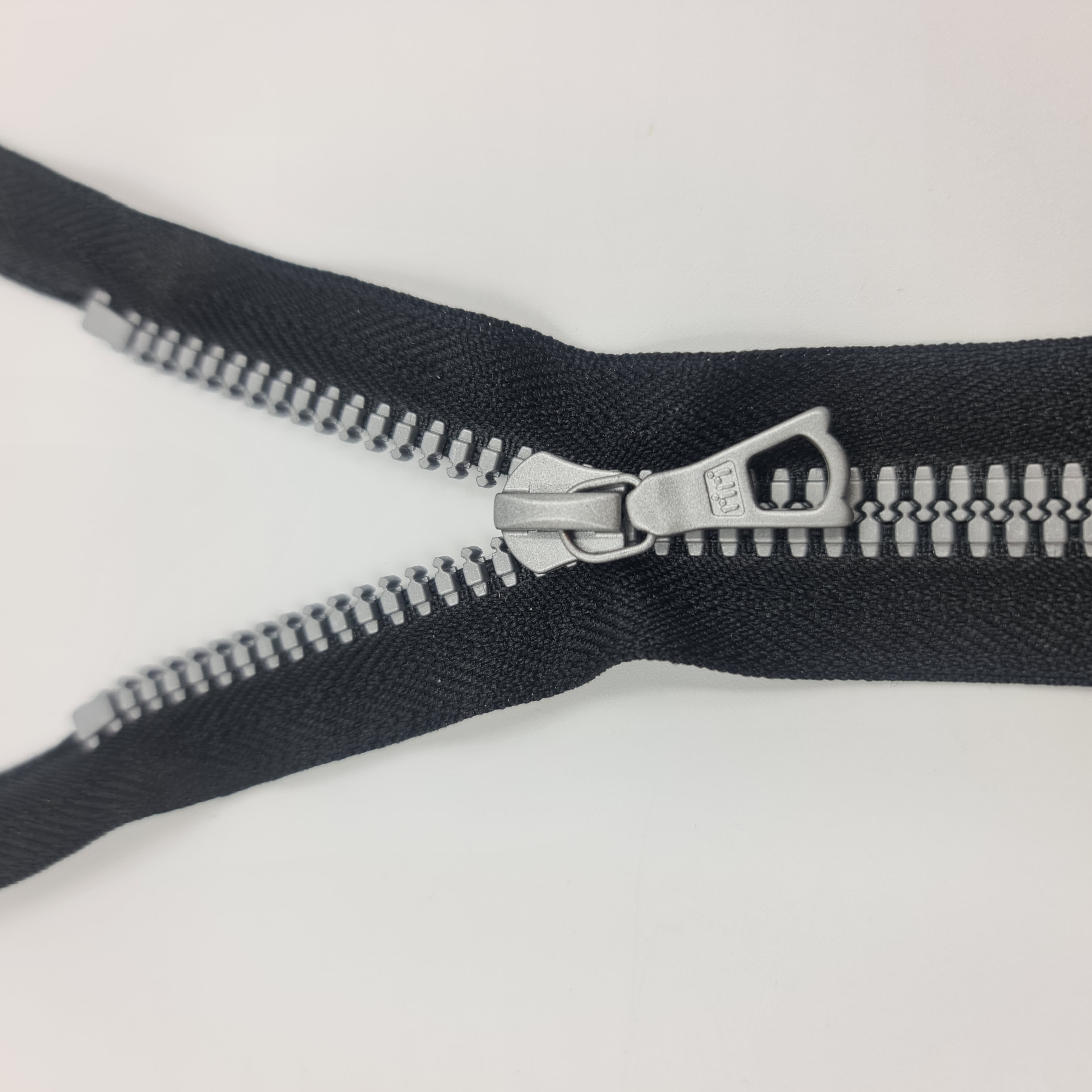 riri Reissverschluss Decor 6 teilbar Selene Schwarz / Grau