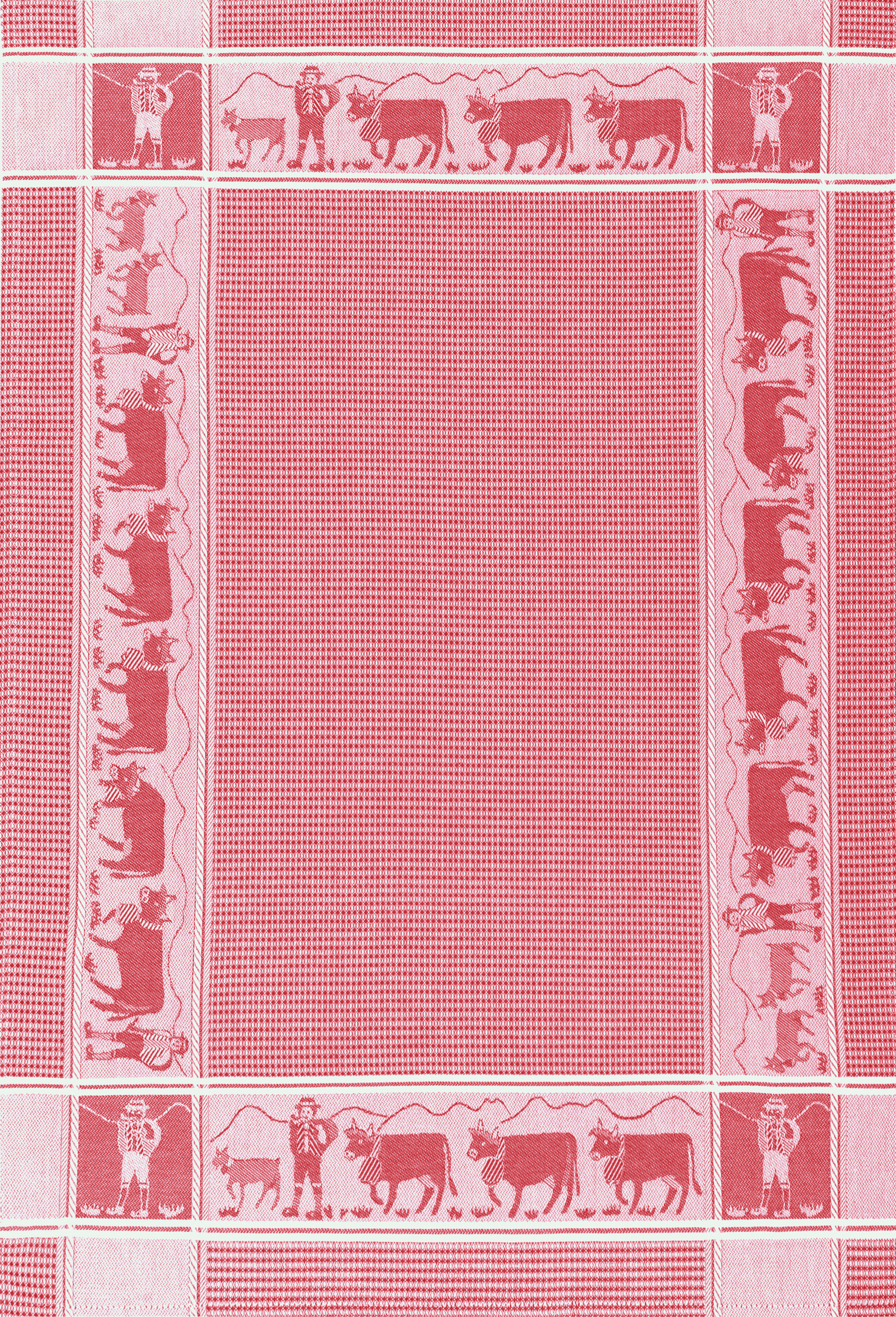 Kücheruch mit alpinen Charme aus 100% Baumwolle und Alpabzug Motiv