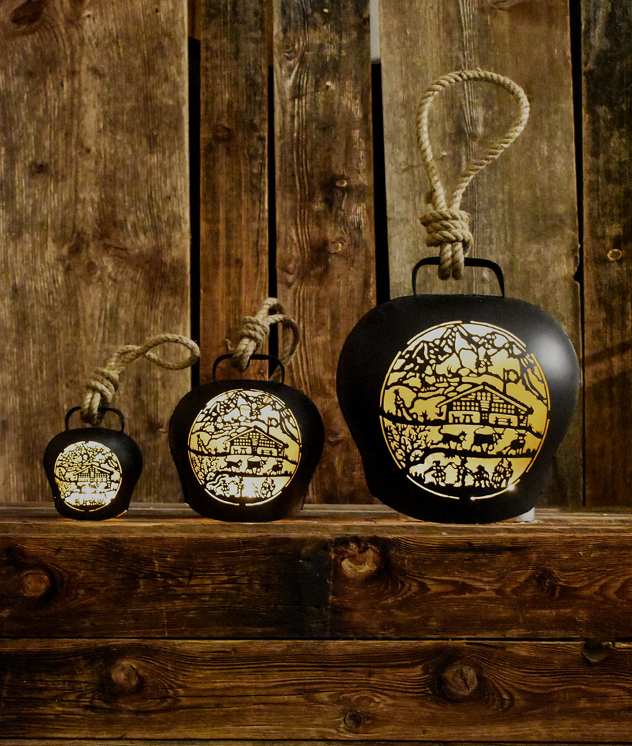 Glocke «Le Chalet» in schwarz