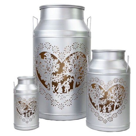 Milchkanne Laterne «Les Amoureux» in silber