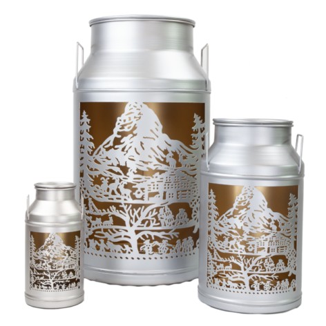 Milchkanne Laterne «Matterhorn» in silber