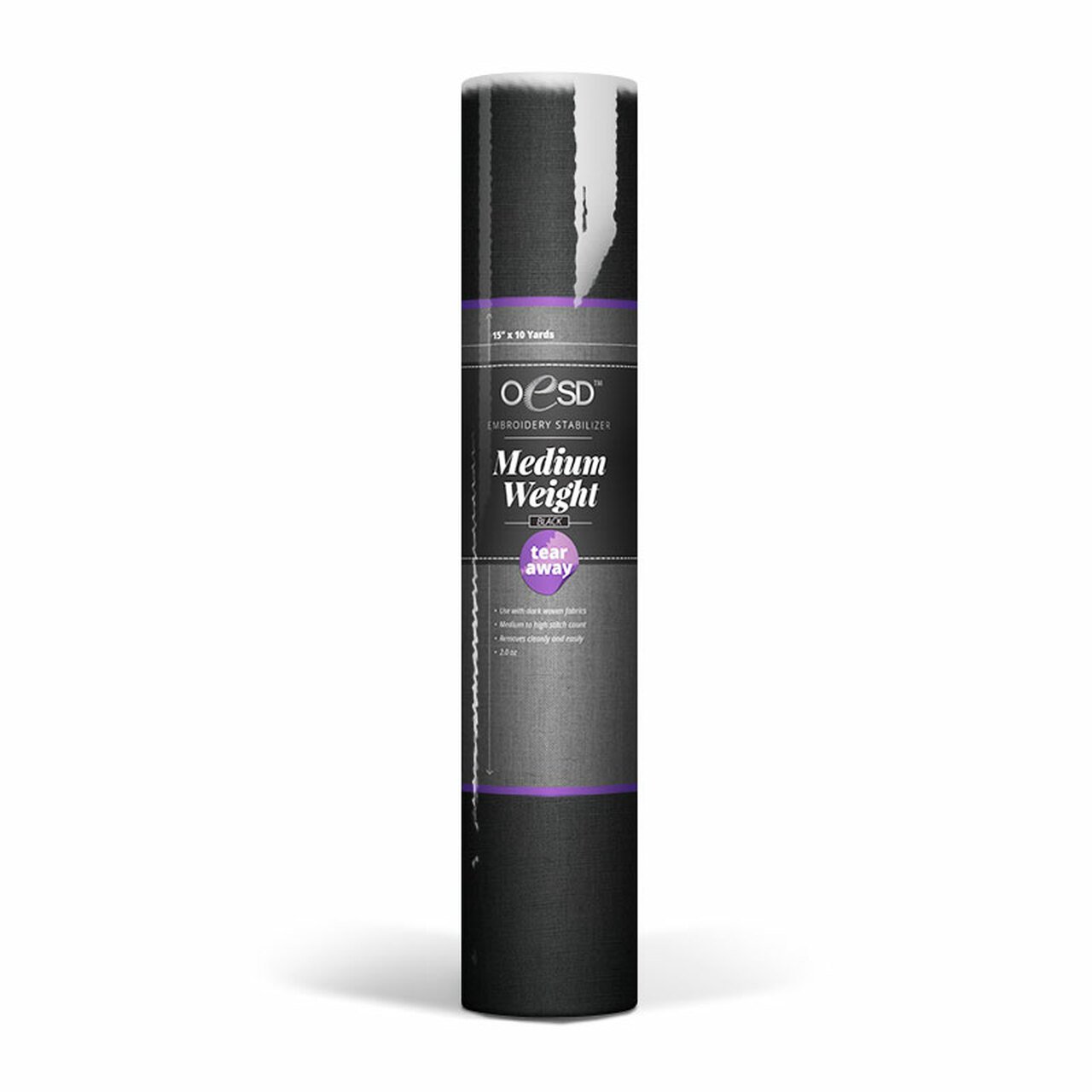 Stabilizzatore da ricamo Tear Away "Peso medio" Nero