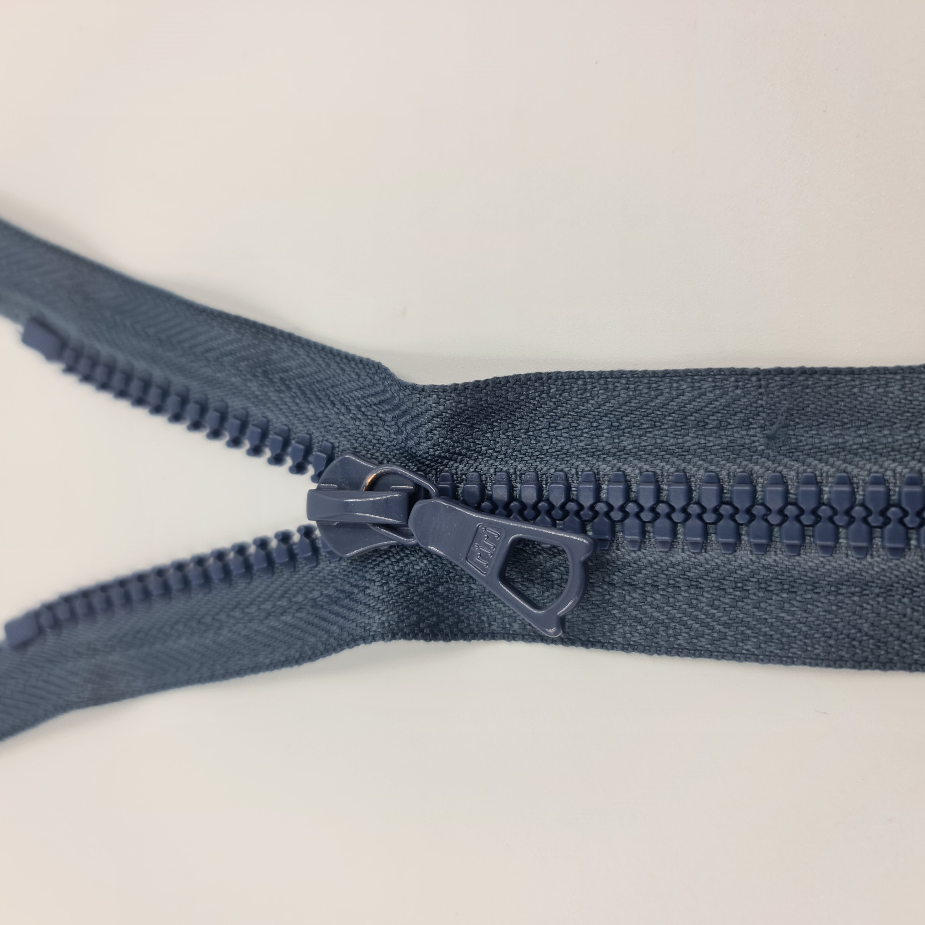 riri Reissverschluss Decor 6 teilbar Grau/Blau