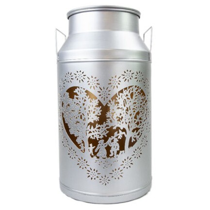 Milchkanne Laterne «Les Amoureux» in silber