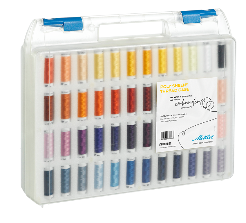 Mettler POLY SHEEN® Stickfadenkoffer mit 96 Spulen