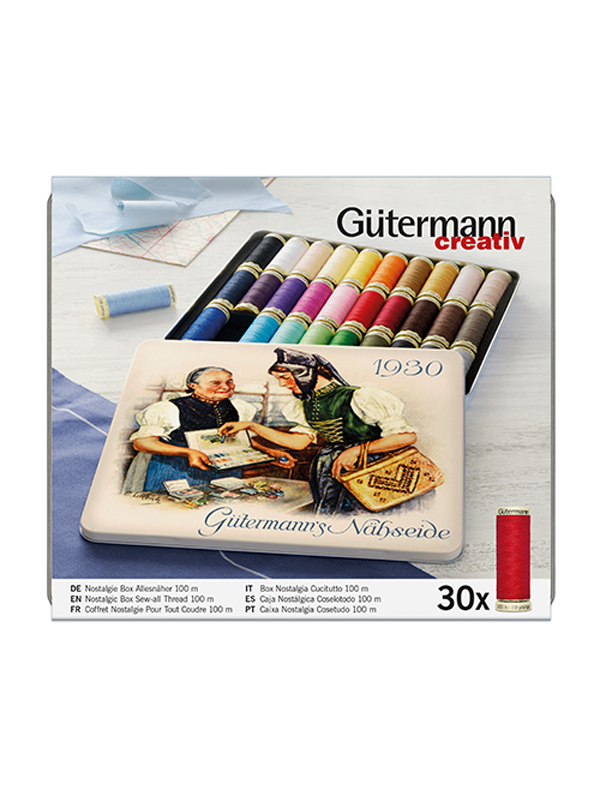 Divertimento creativo nel cucito: Contenitore con 30 spoline colorate per tutti gli usi del cucito