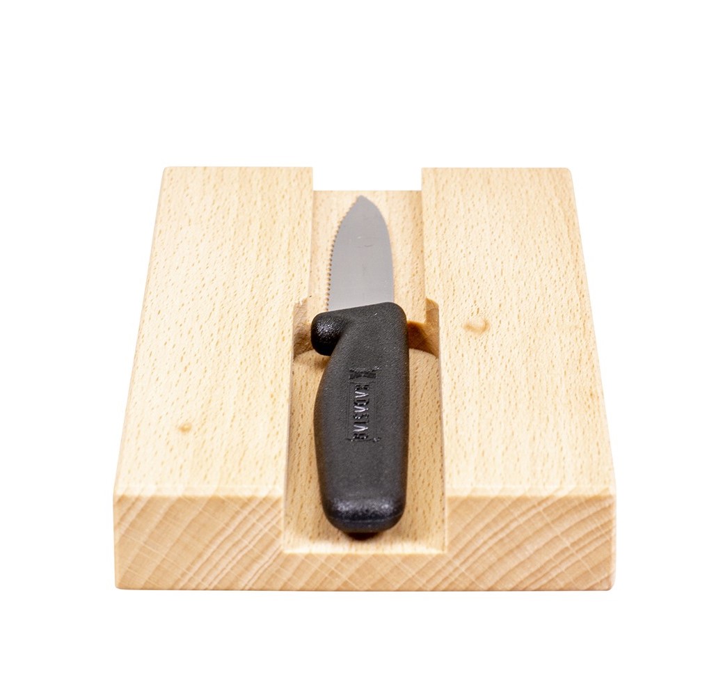 Praktisches Messerbrett aus Buchenholz – Ideal für Outdoor, Wandern & Jagd