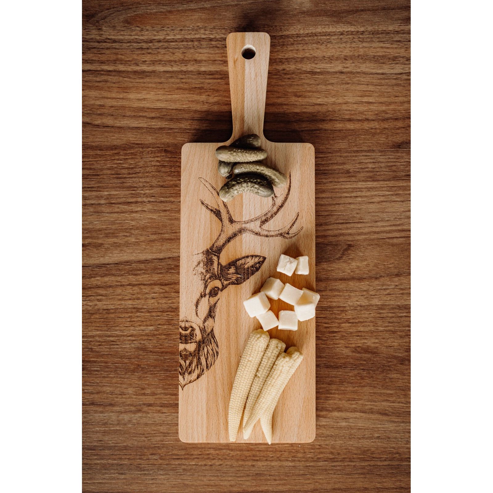 Holzschneidebrett Hirsch