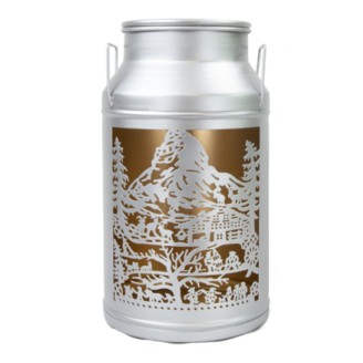 Milchkanne Laterne «Matterhorn» in silber