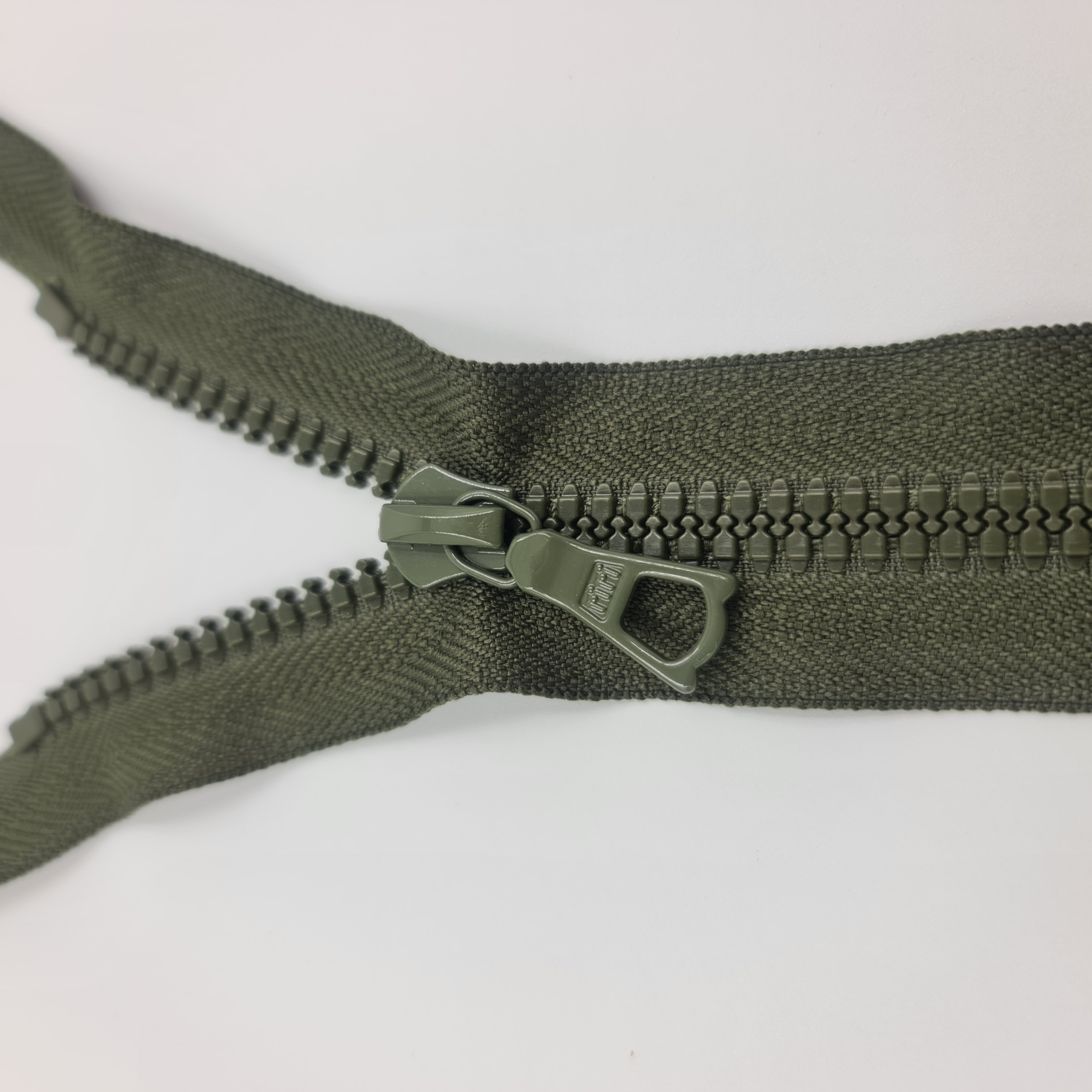 riri Reissverschluss Decor 6 teilbar Olivgrün dunkel