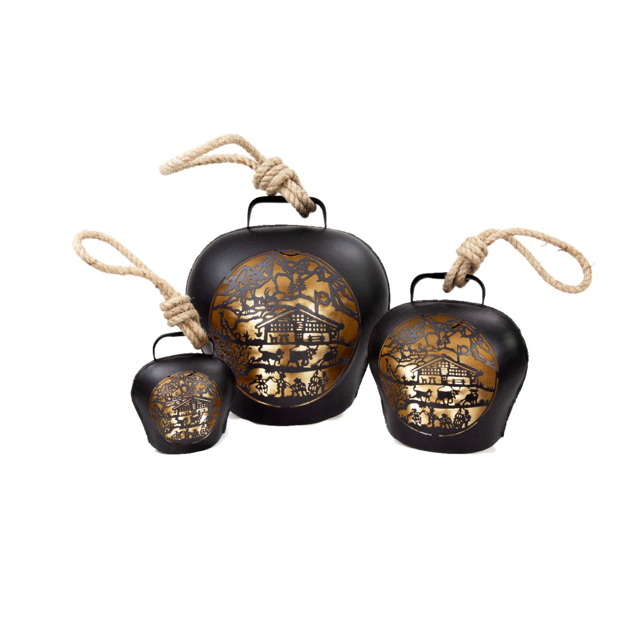 Glocke «Le Chalet» in schwarz